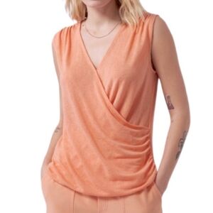 NWT Athleta Women's Breezy Wrap Tank Peach Women’s Sz Medium New $49